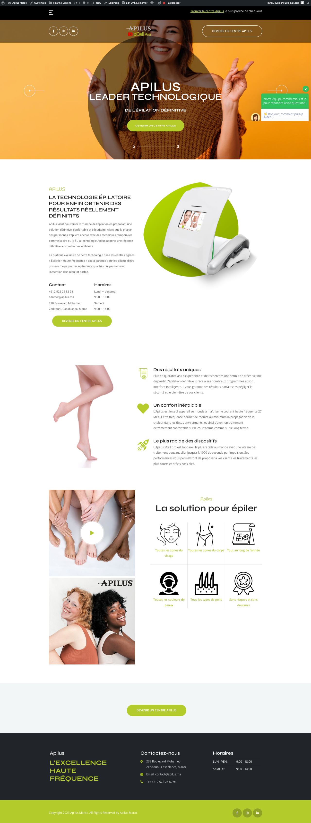Trouver un centre d'épilation Apilus au Maroc | Instituts Partenaires
